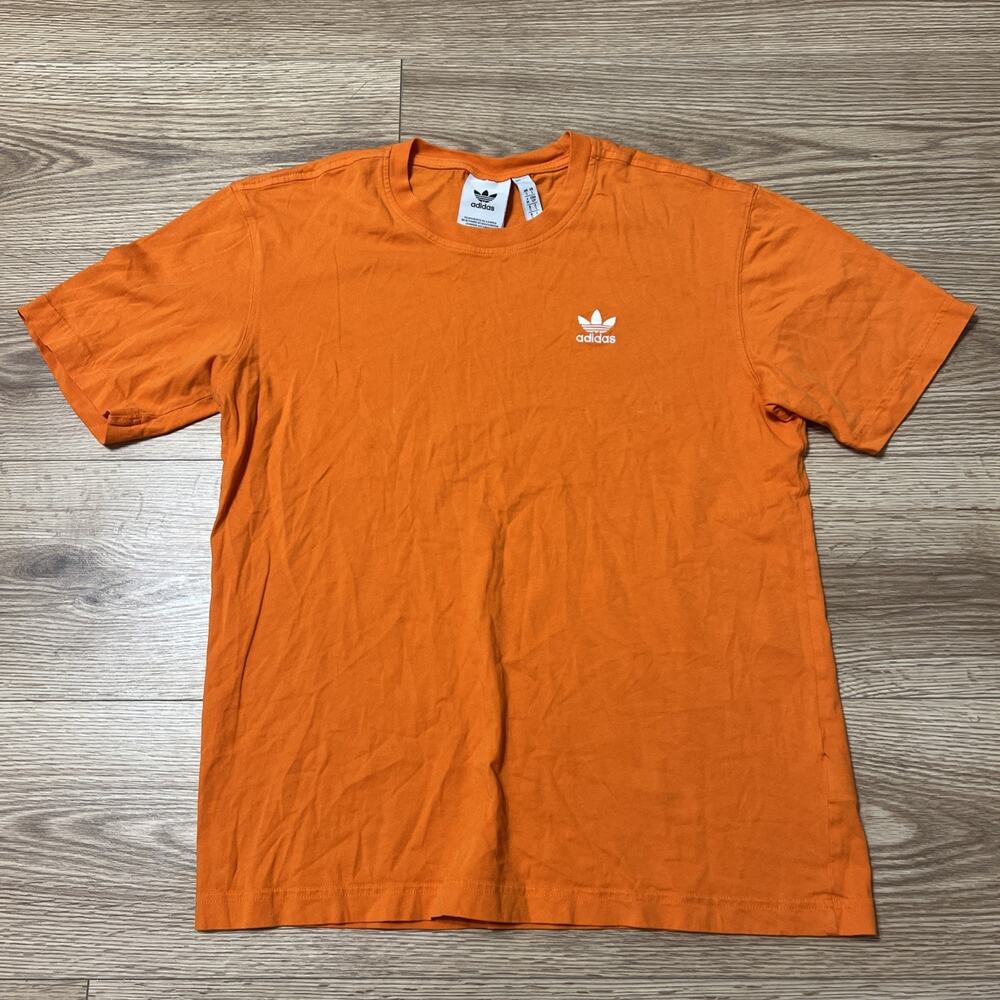 Adidas Men’s Orange Logo T-Shirt Top Size Small (A04)